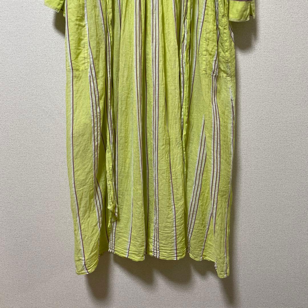 コラボ✨ヌキテパ　ne Quittez pasシャツワンピース　ストライプ