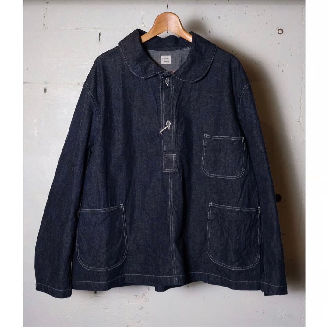 【ORDINARY FITS】ラウンドカラー デニムプルオーバー38