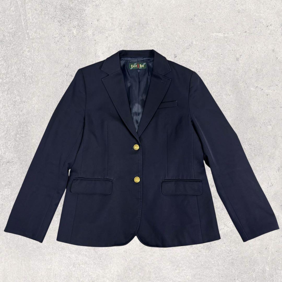 EASTBOY 紺ブレ 13号 XL相当 金ボタン テーラードジャケット 濃紺