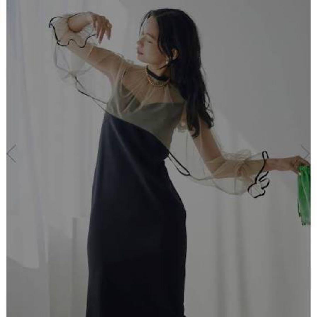 【新品タグ付】AMERI MANY WAY AIRY VEIL DRESS