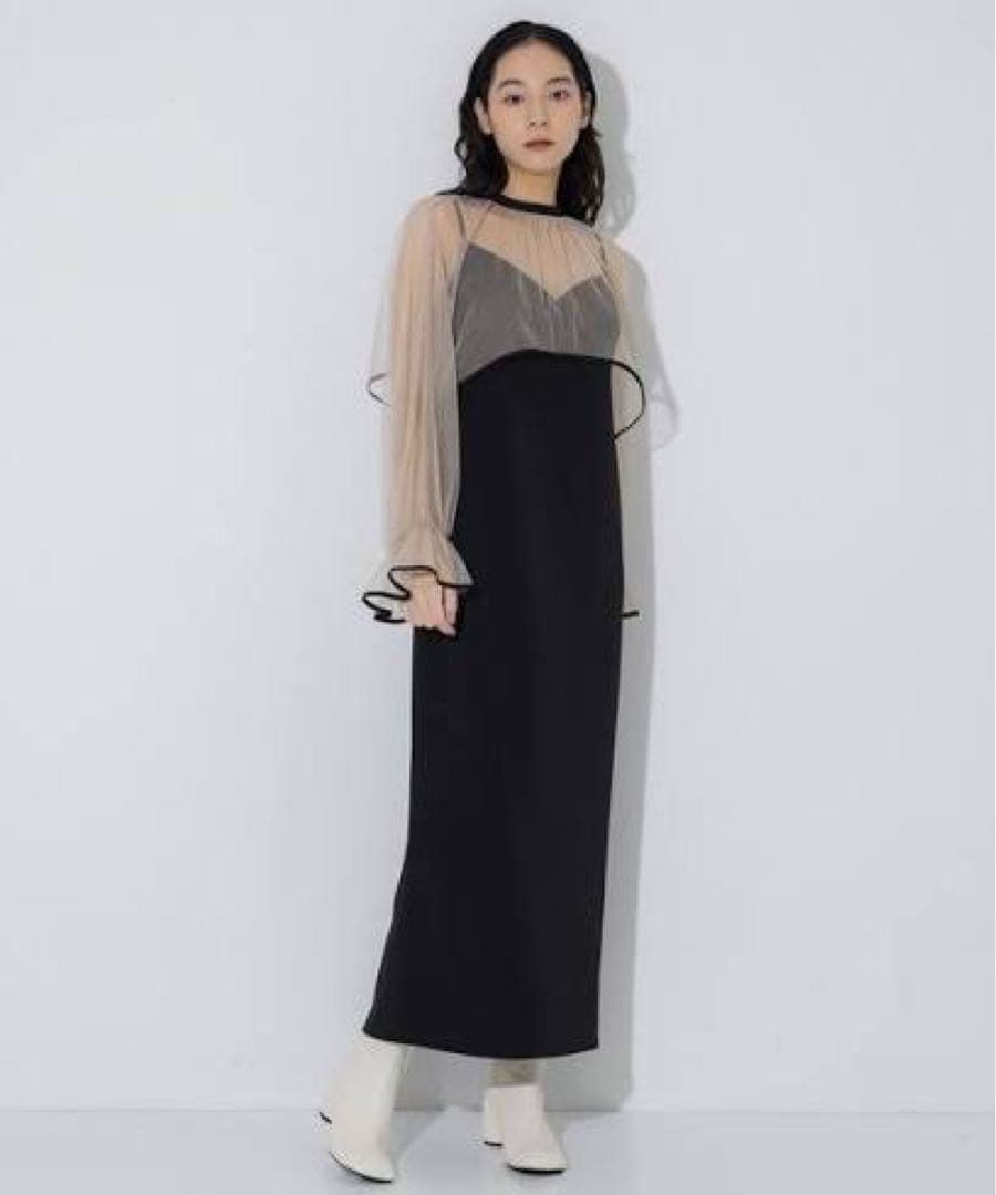 【新品タグ付】AMERI MANY WAY AIRY VEIL DRESS