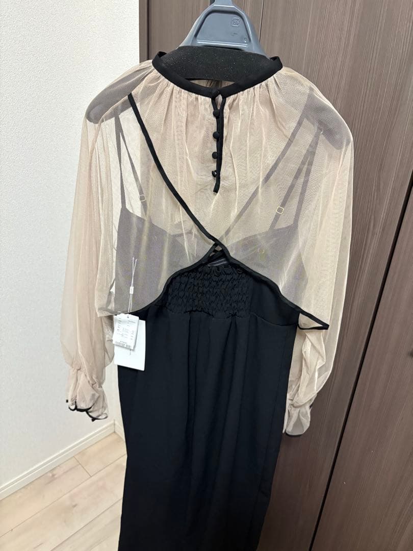 【新品タグ付】AMERI MANY WAY AIRY VEIL DRESS