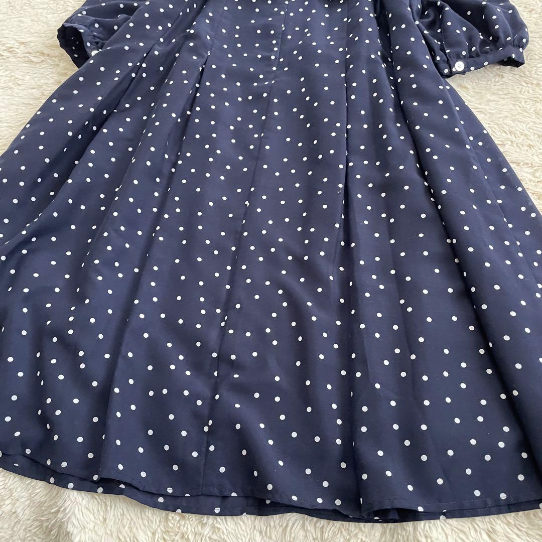 極美品　組曲　洗えるドットワンピース　ベルト　ウォッシャブル　近年モデル