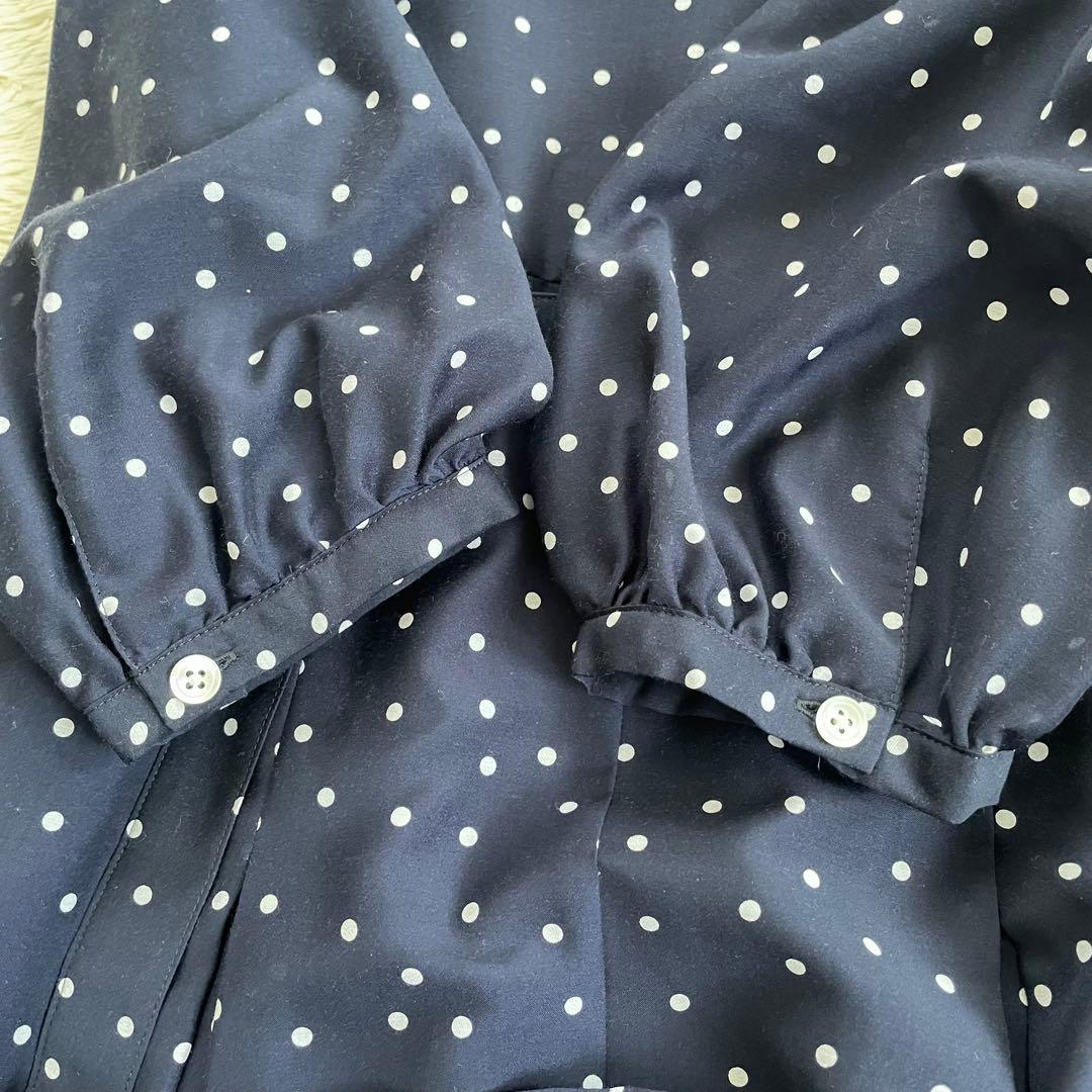 極美品　組曲　洗えるドットワンピース　ベルト　ウォッシャブル　近年モデル