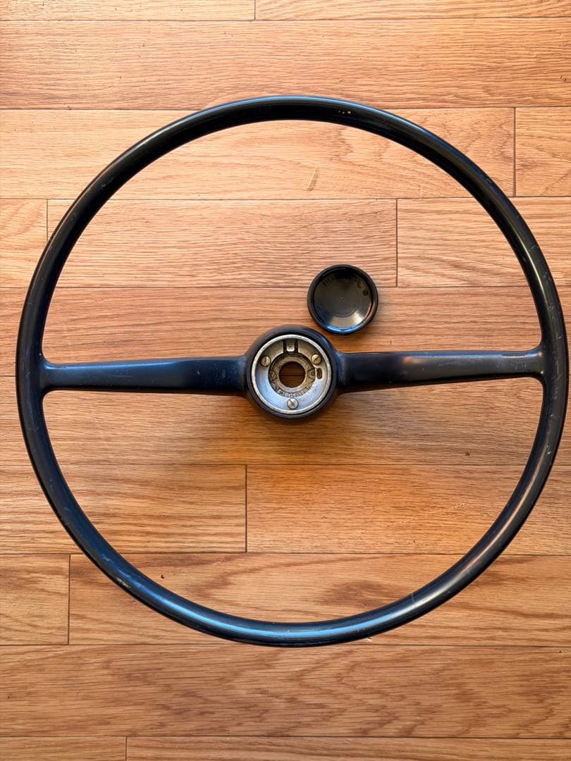 VW純正 2スポーク ステアリングホイール ブラック ビートル／68〜71年