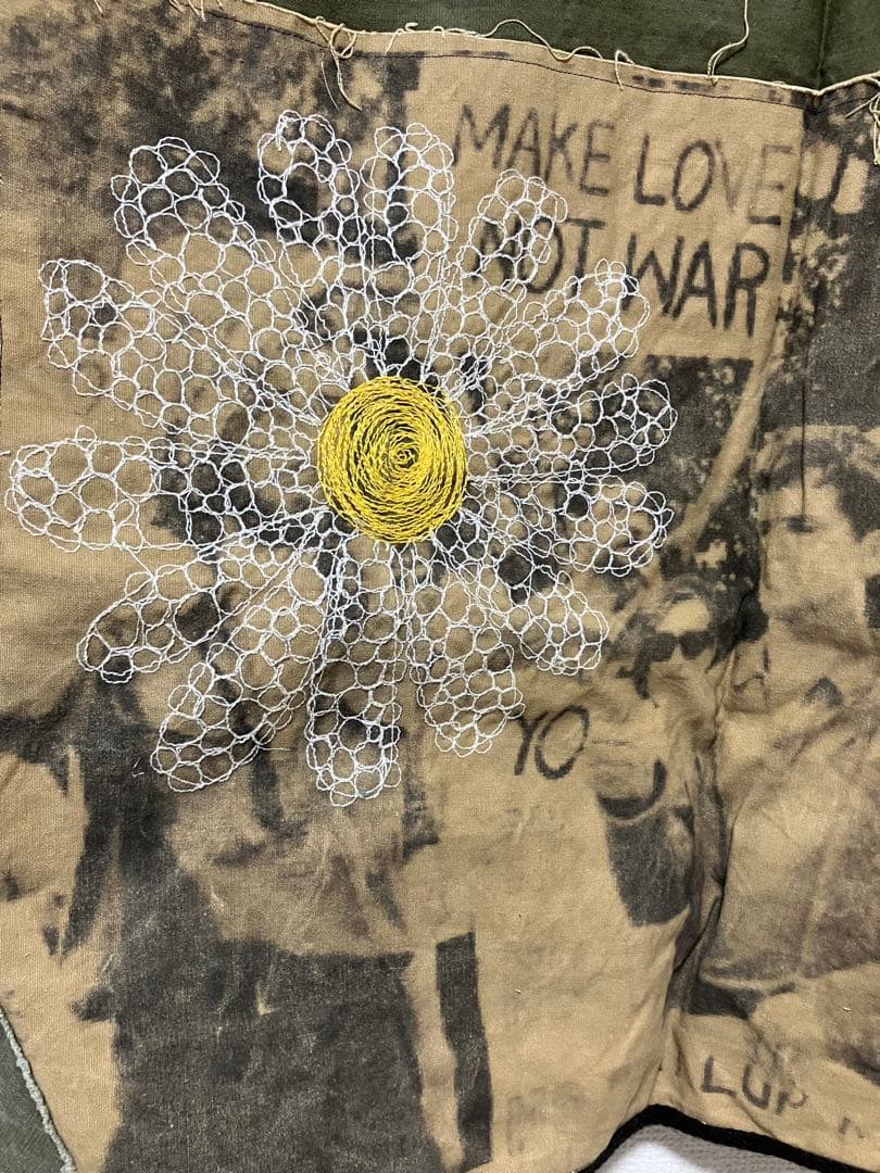 vintage テント生地 リメイク ミリタリー ジャケット 襤褸 古布