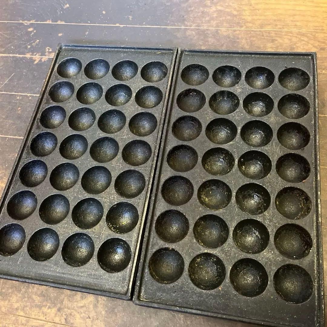 たこ焼き鉄板 28穴たこ焼き機 たこやき器 業務用たこ焼き器 ガス 業務用 2枚