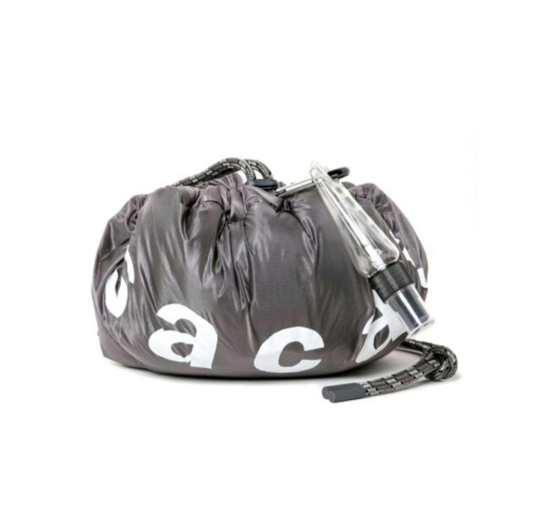 sacai サカイDumpling Bagファーバッグ グレー ボア ナイロン