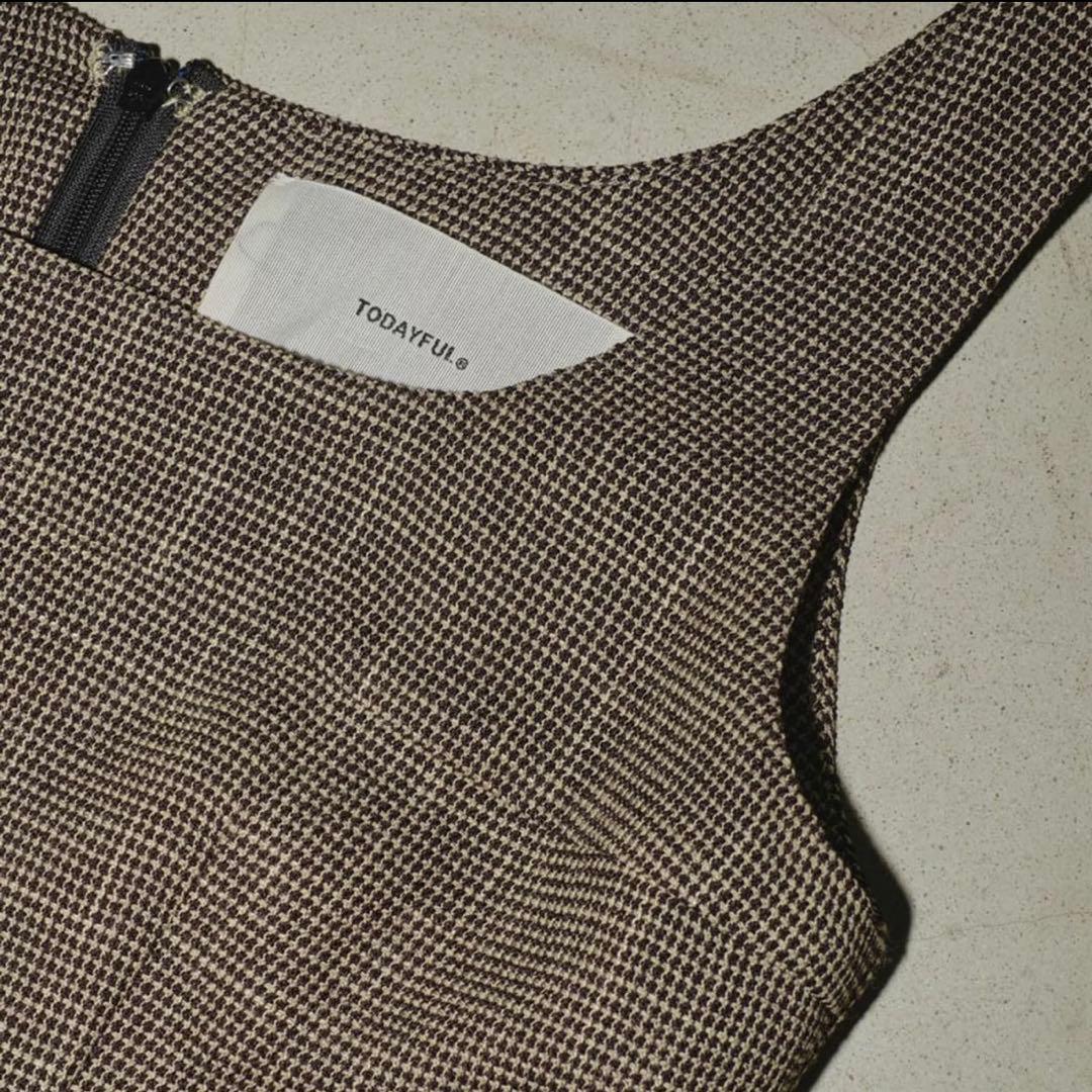 todayful チェックペンシルドレス