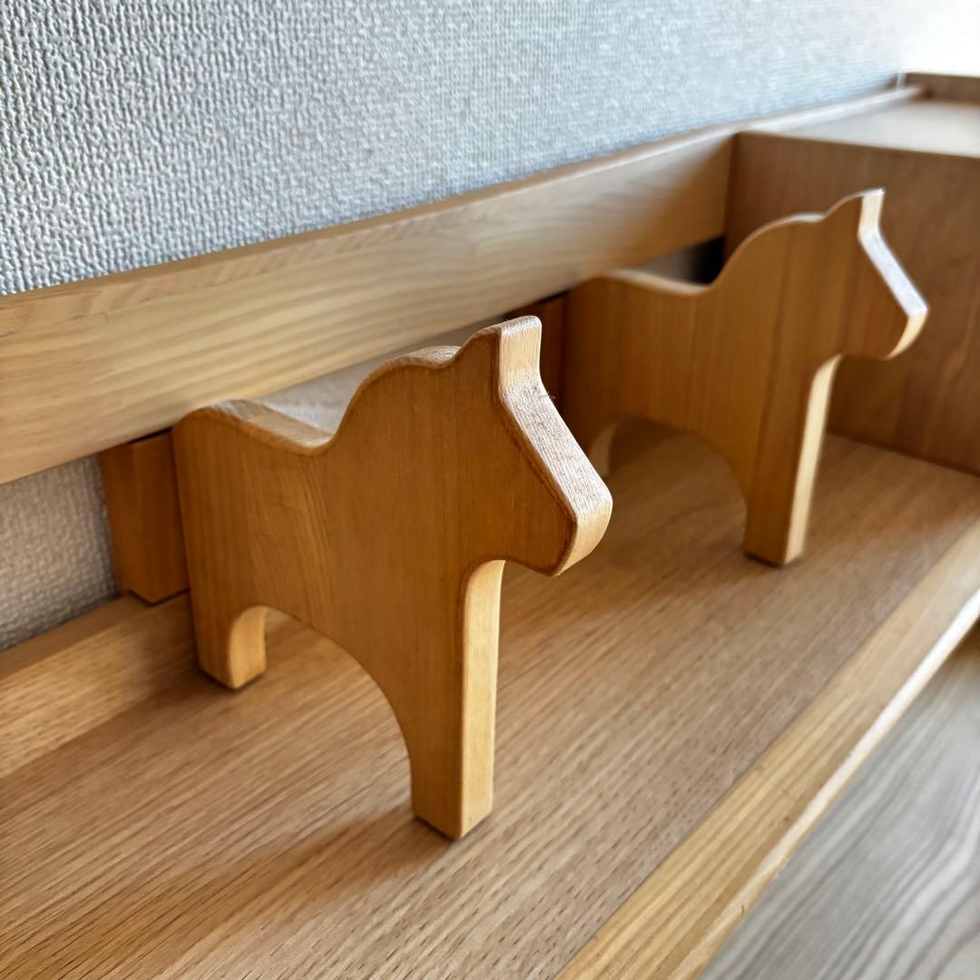 木製ナチュラルデザイン学習机　無垢材　ダーラナホース　北欧デザイン