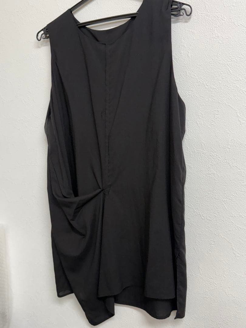 ワイズ y's 黒 ノースリーブ チュニック アシンメトリー サイズ1