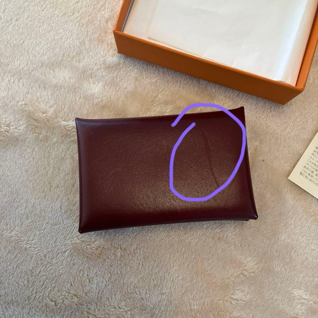 専用です。エルメス カルヴィ カードケース 名刺入ボルドー ルージュアッシュ