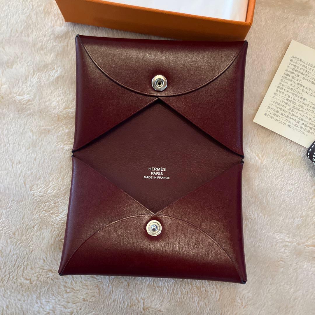専用です。エルメス カルヴィ カードケース 名刺入ボルドー ルージュアッシュ
