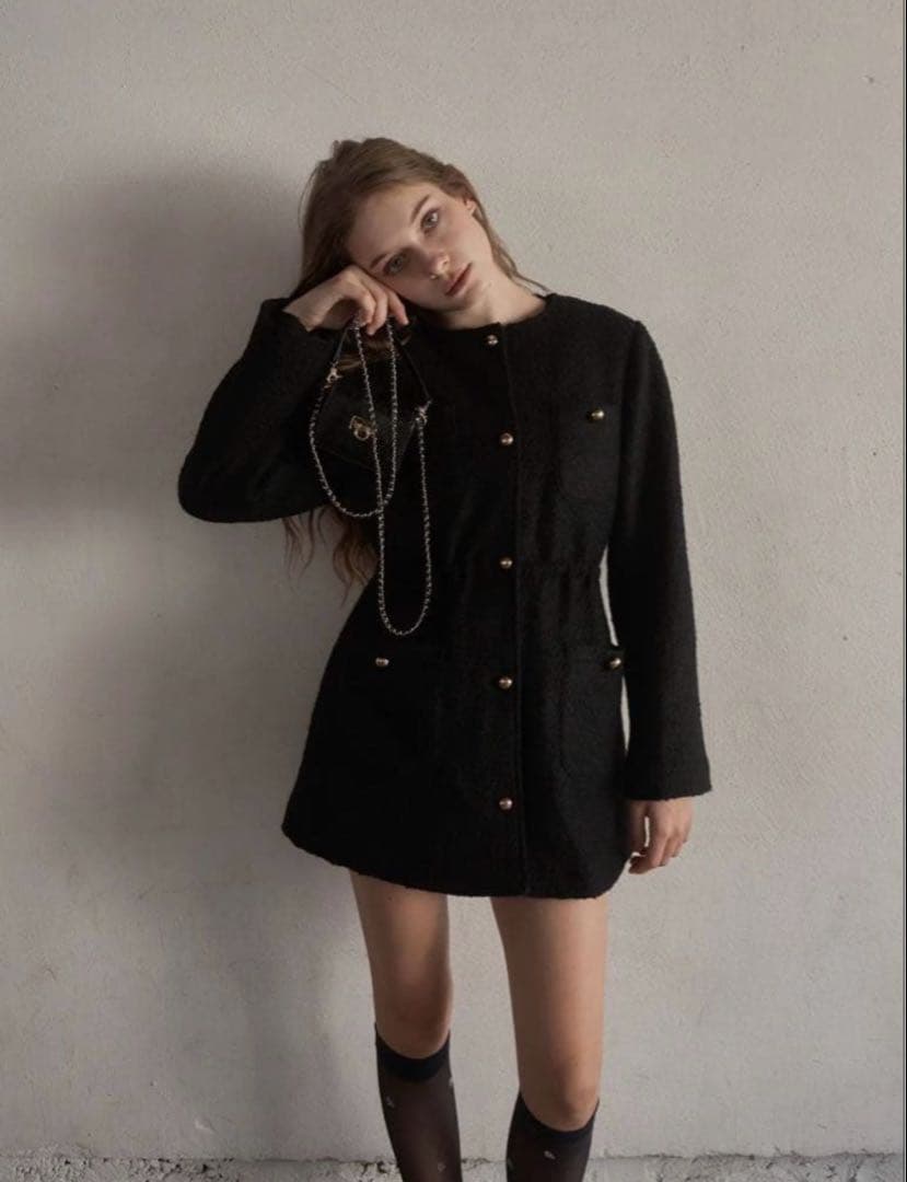 【新品未使用】yilon FUR COLLAR CLASSICAL COAT