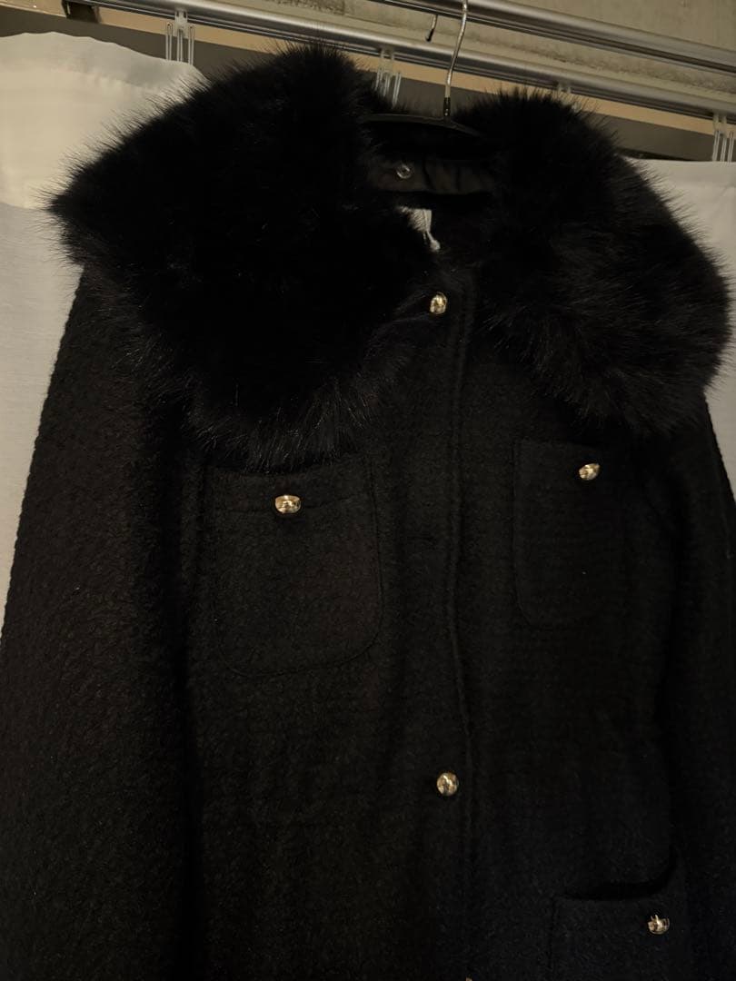 【新品未使用】yilon FUR COLLAR CLASSICAL COAT