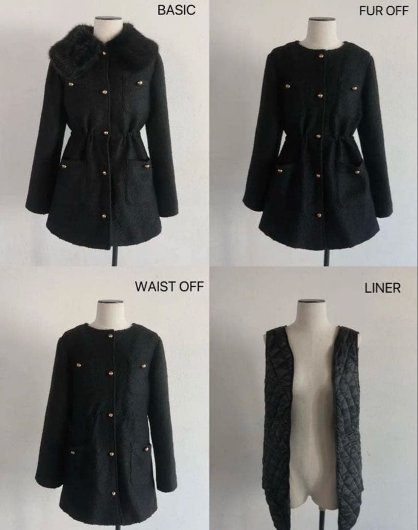 【新品未使用】yilon FUR COLLAR CLASSICAL COAT