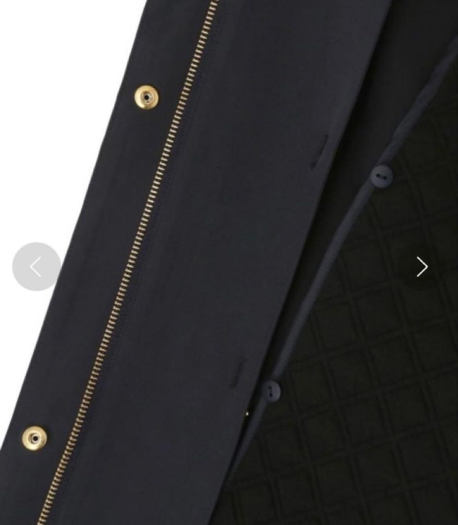 アナイANAYI ブライトツイルライナー付モッズコート　紺ネイビー