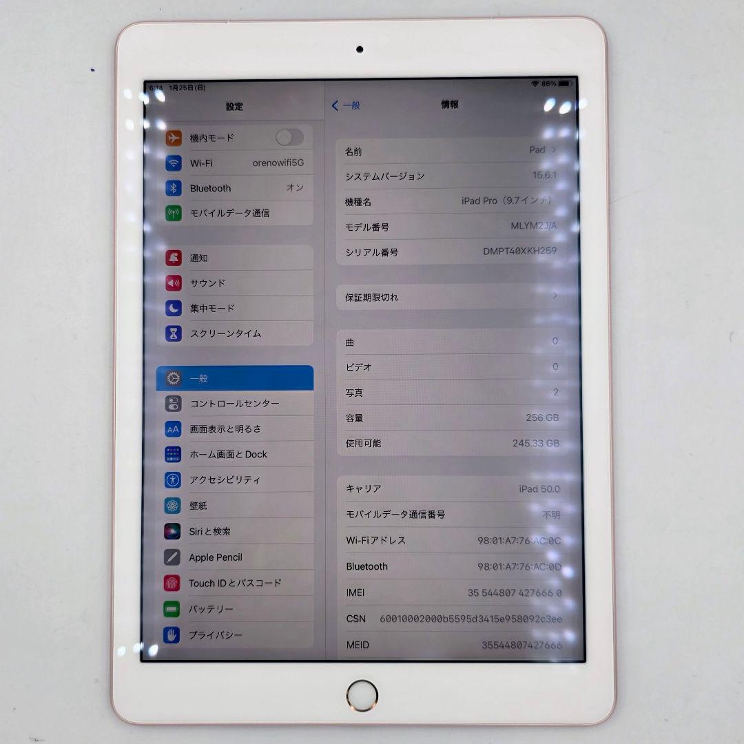 【訳あり】セルラー版SIMフリー iPad Pro 9.7 256GB