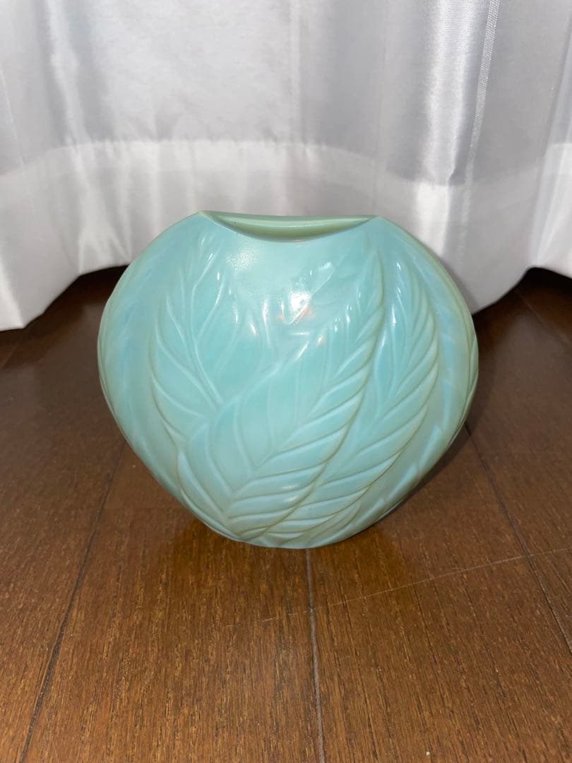 LALIQUE フランス　青緑色 花瓶