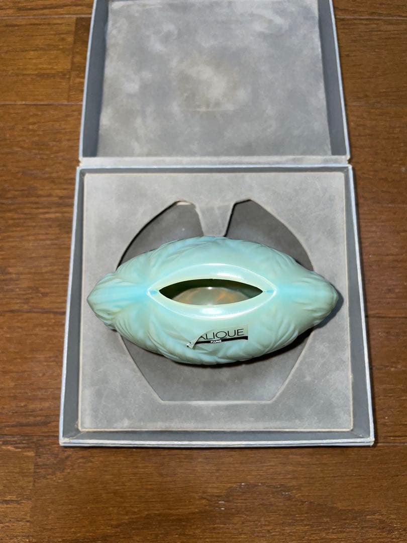 LALIQUE フランス　青緑色 花瓶