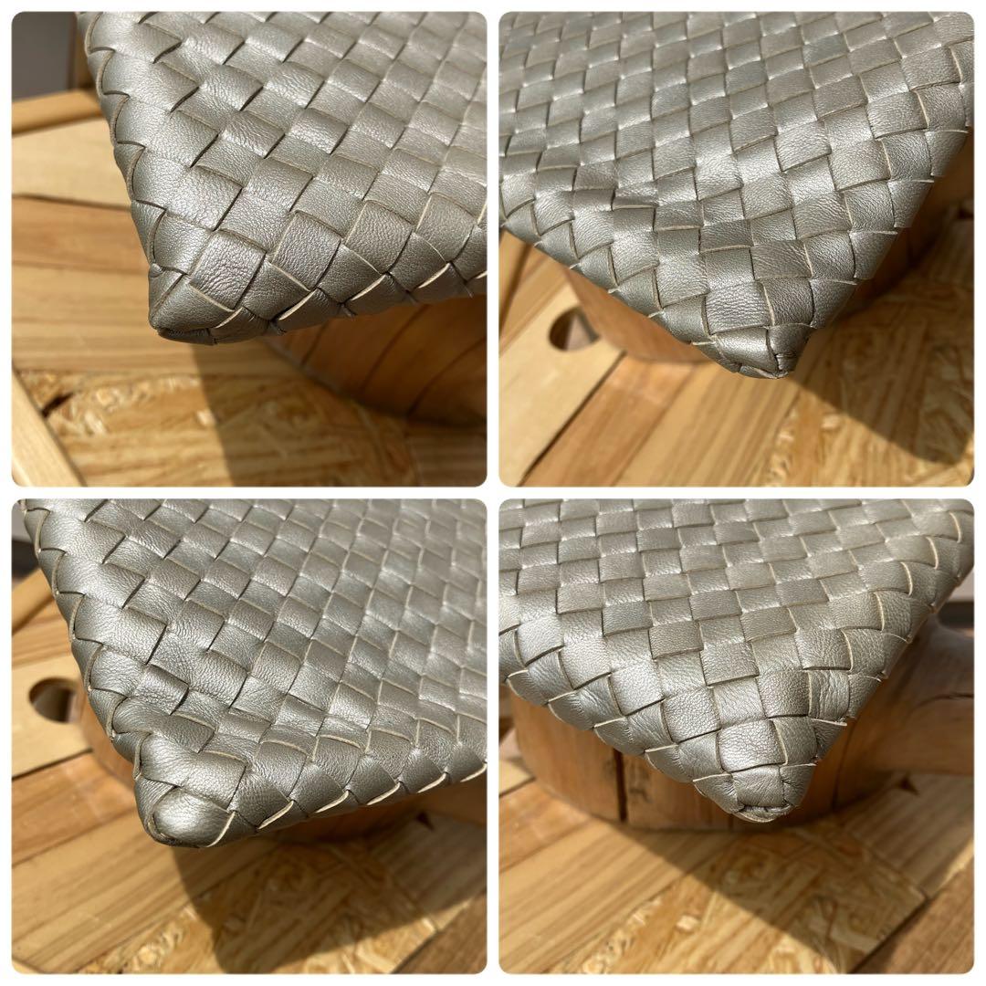 ☆美品☆BOTTEGA VENETA クラッチバッグ イントレチャート シルバー