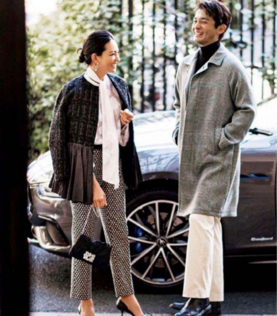 DRAWER ドゥロワー　神崎恵　look掲載　ラメ　ジャガードパンツ/36