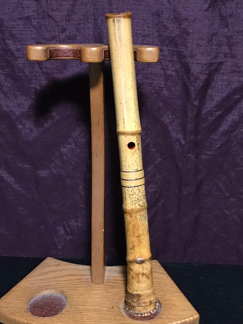 ⭐️尺八 (都山流) 中村銀越銘　銀縁歌口　約43センチ