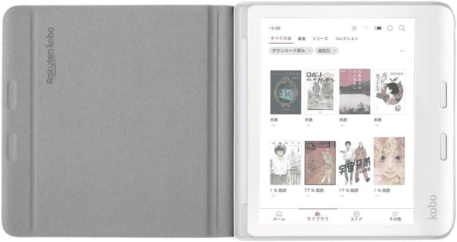 【新品】Kobo Libra Colour（ホワイト）ノートブックスリープカバー