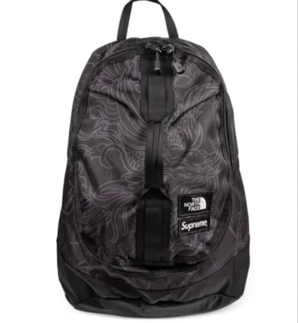 22AW supreme 【ザ・ノースフェイス 】リュック ブラックドラゴン