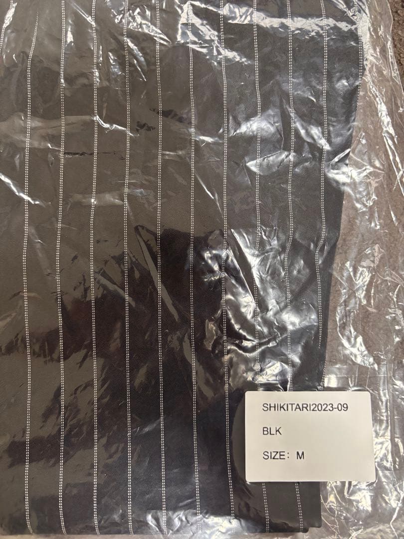 SHIKITARI STRIPE FLARE SLACKS 【BLACK】M