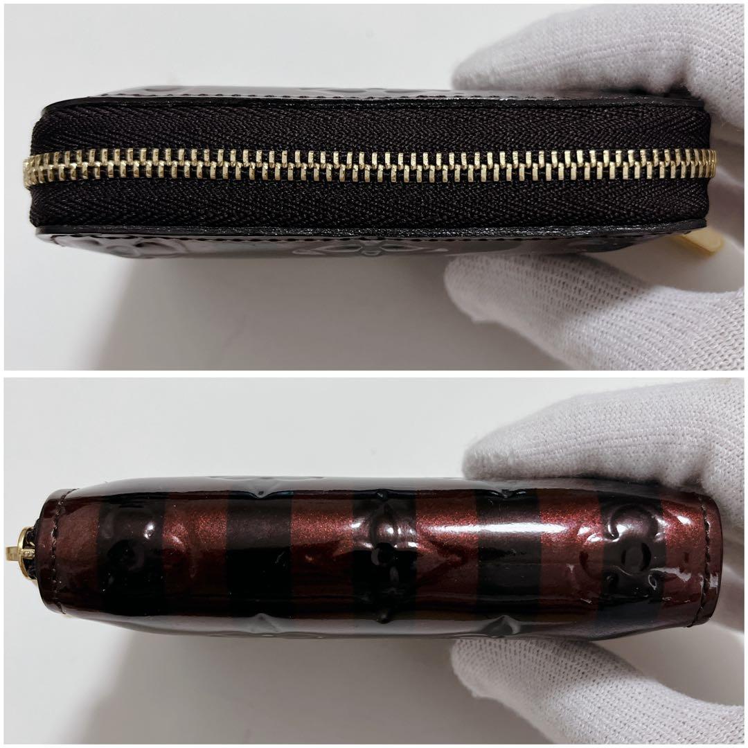 美品 ルイヴィトン パース ヴェルニ レイユール ジッピーパース