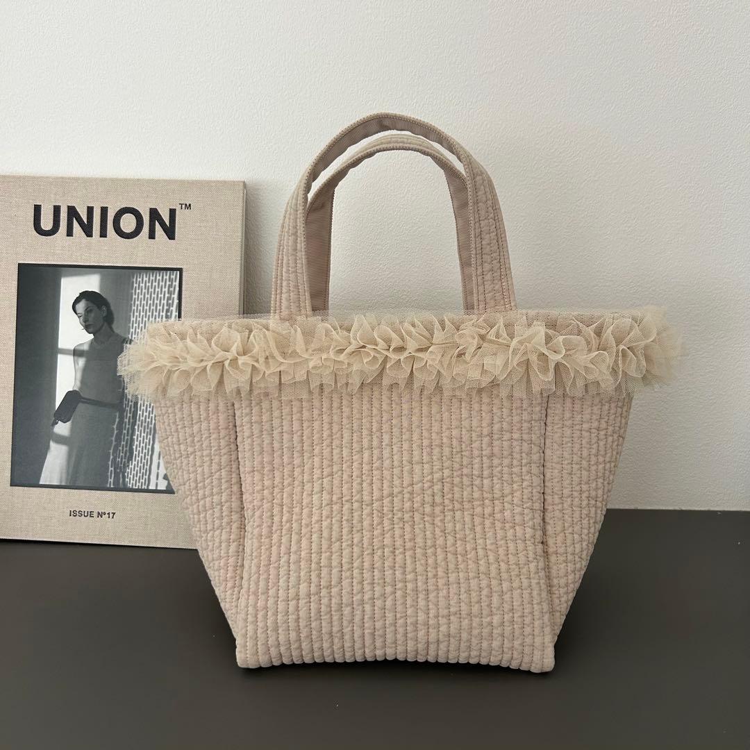 ゆぴ様♡チュールリボンパール付きヌビバッグ