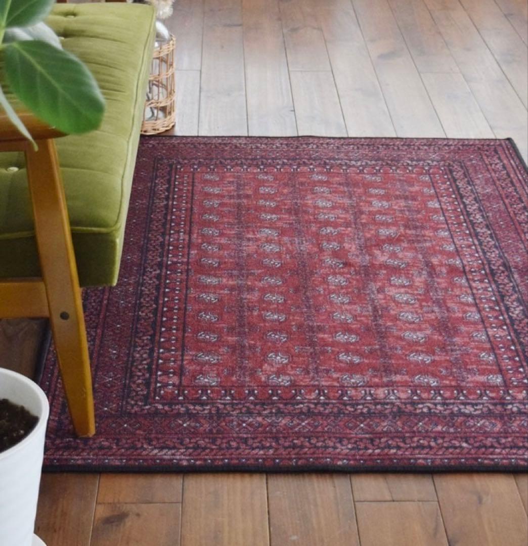 ヴィンテージ風ラグ TOCORU Series AFGHUN ループ レッド
