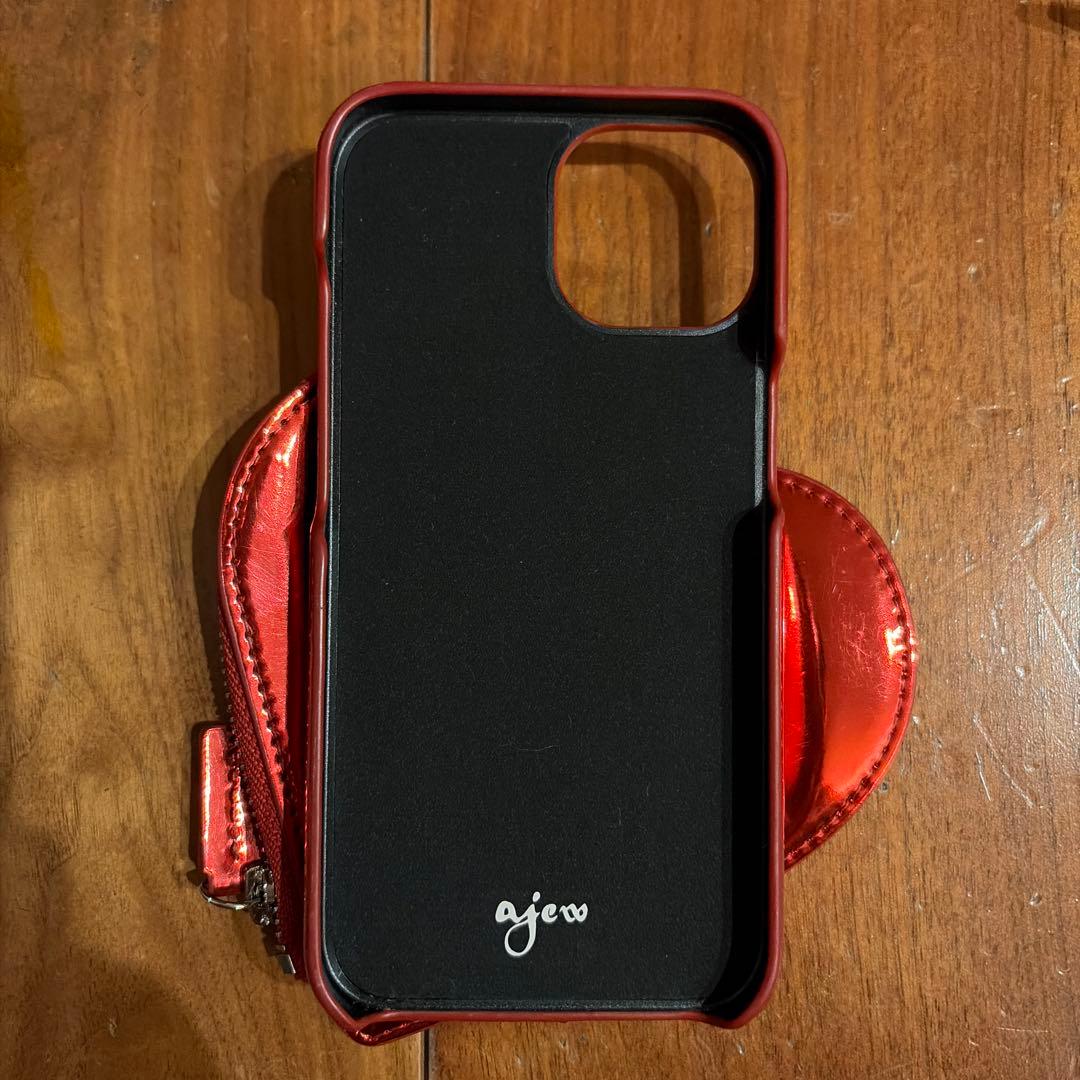 美品！ajew エジュー　スマホケース　red iPhone14、16e共通対応