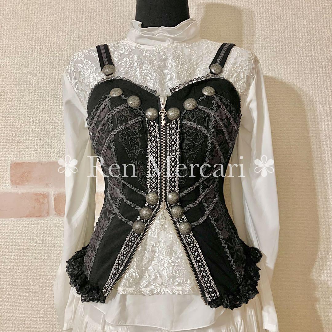 ozz angelo ボーン入り レース使いのコルセットビスチェ