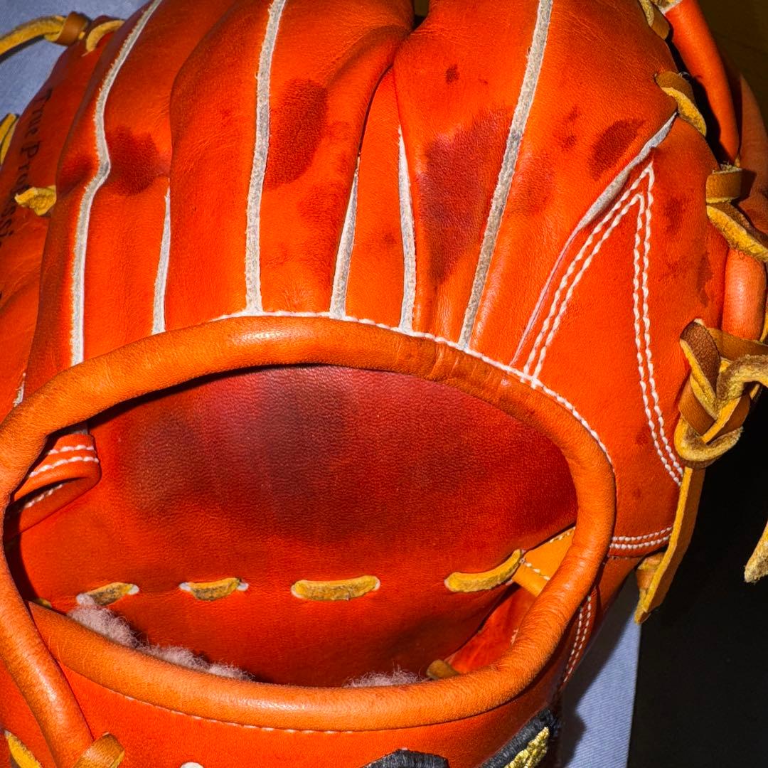 久保田スラッガー 内野手用 硬式グローブ KSG-24MS Fオレンジ 美品！