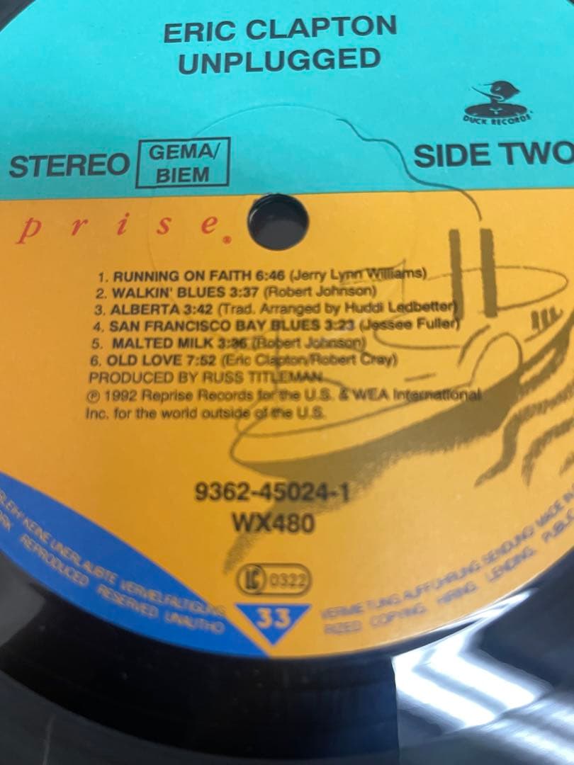 Eric Clapton - Unplugged LP オリジナル盤