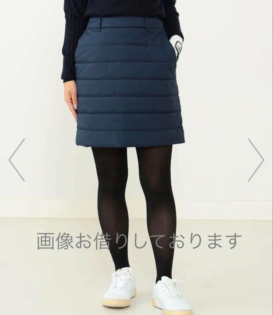ビームスゴルフ　パテッド　中綿スカート　ネイビー　 M