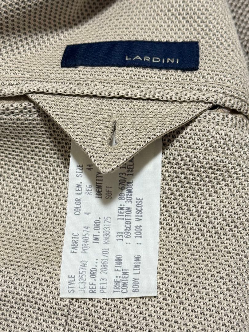 LARDINI ベージュ テーラードジャケット 44