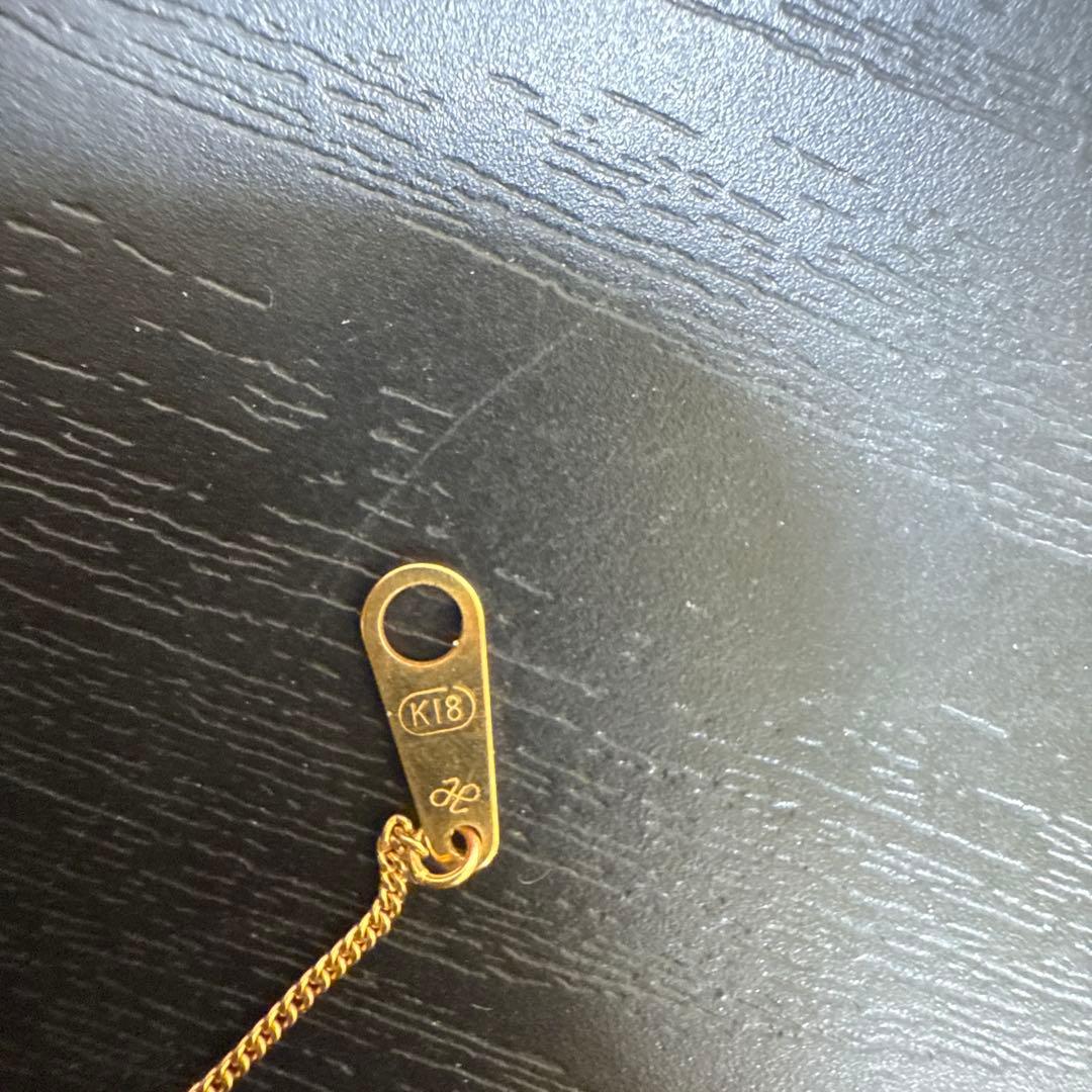 ジュエリーマキk18YG天然ダイヤモンド0.23ctネックレス ケース付き　美品