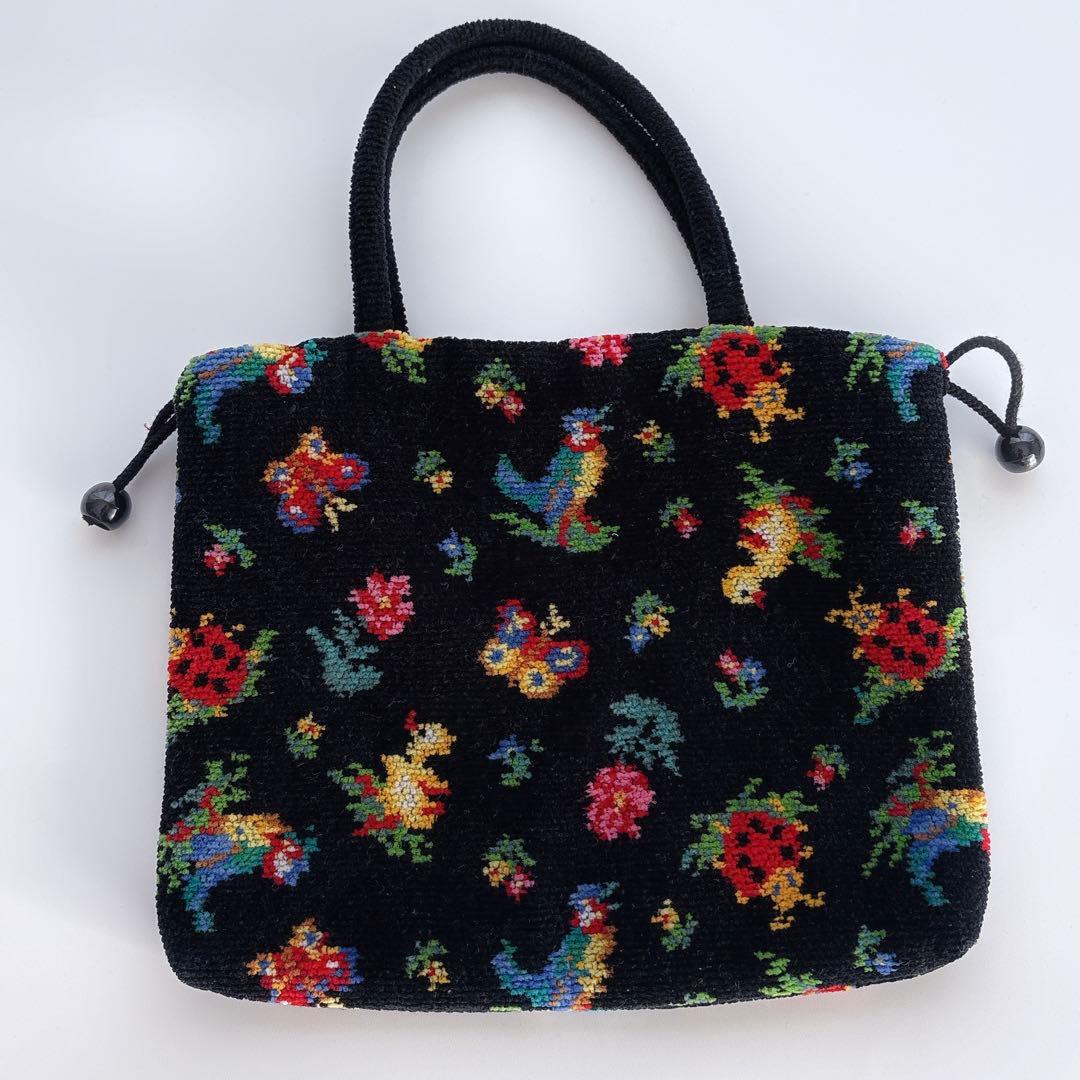 フェイラー　ハイジブラック 手付き巾着