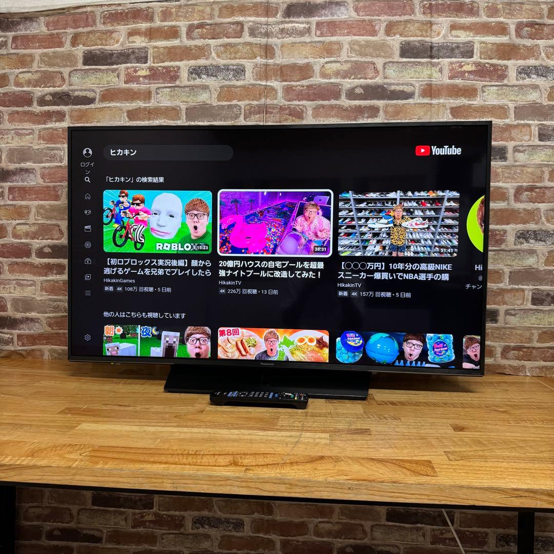 パナソニック 49V型 4K 液晶テレビ スマートビエラ TH-49HX850