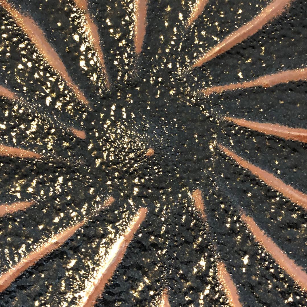 丹波立杭焼清水俊彦窯の黒釉花弁尺鉢：検）民藝　生田和孝