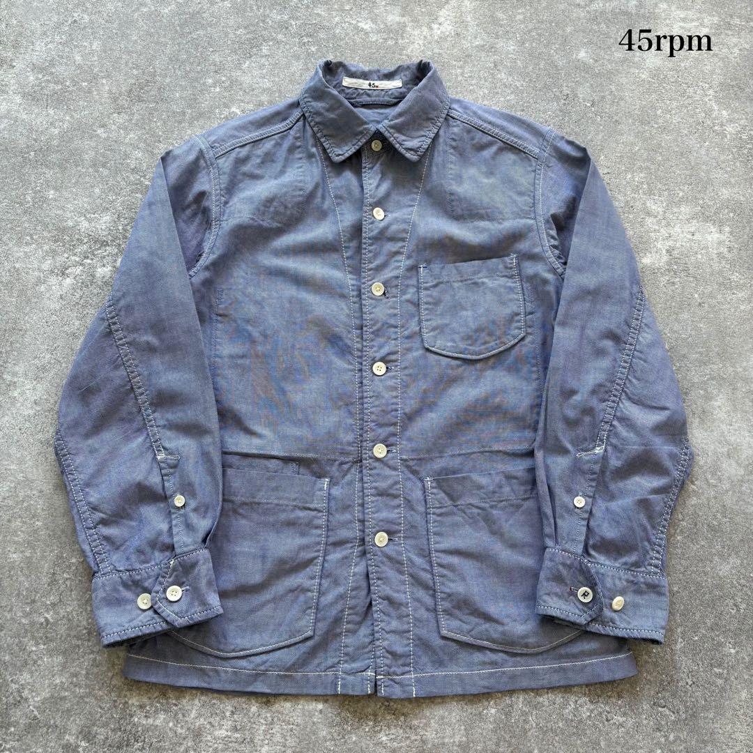 【45rpm-studio】 スビンオックスフォードシャツジャケット サイズ2