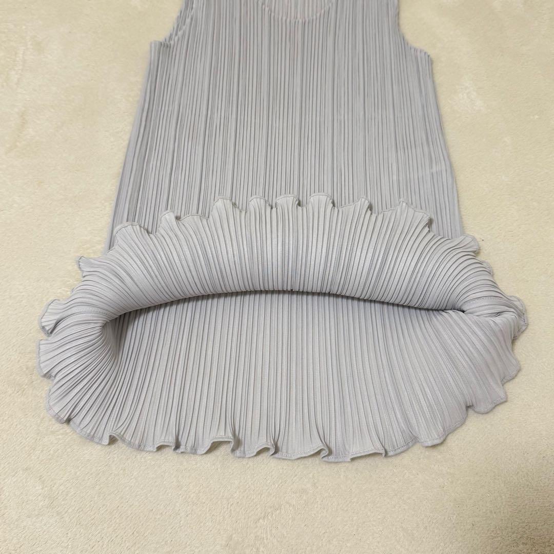 極美品✨PLEATS PLEASE プリーツ　変形　チュニック　ライトグレー
