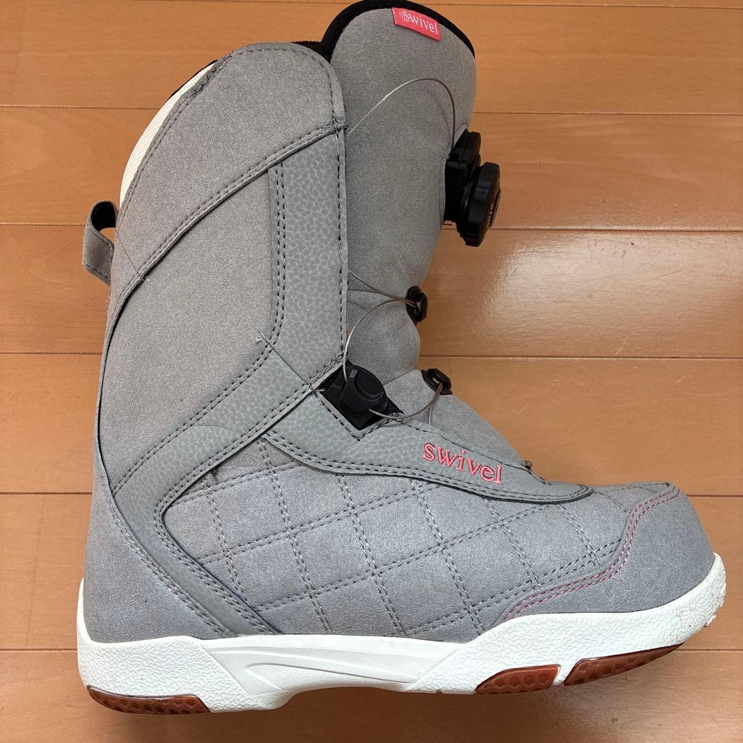 2回使用　スノーボードブーツ 24.5 ダイヤル式　swivel