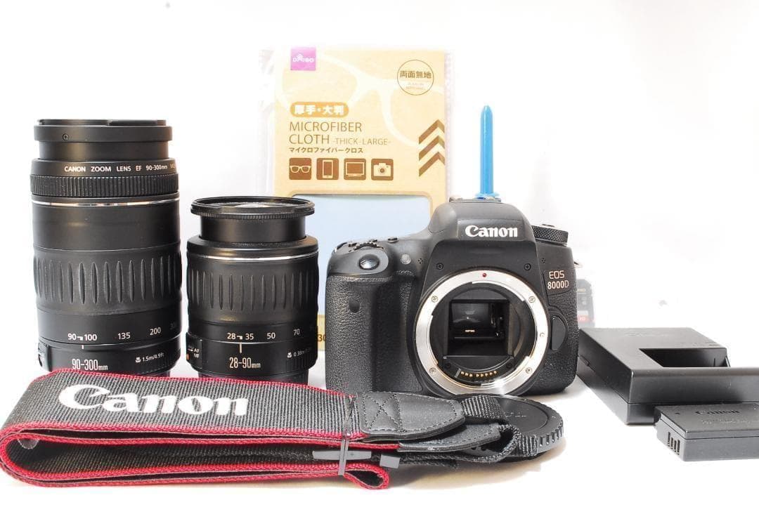 迫力の超望遠✨Canon EOS 8000D✨ダブルレンズセット Wi-Fi接続