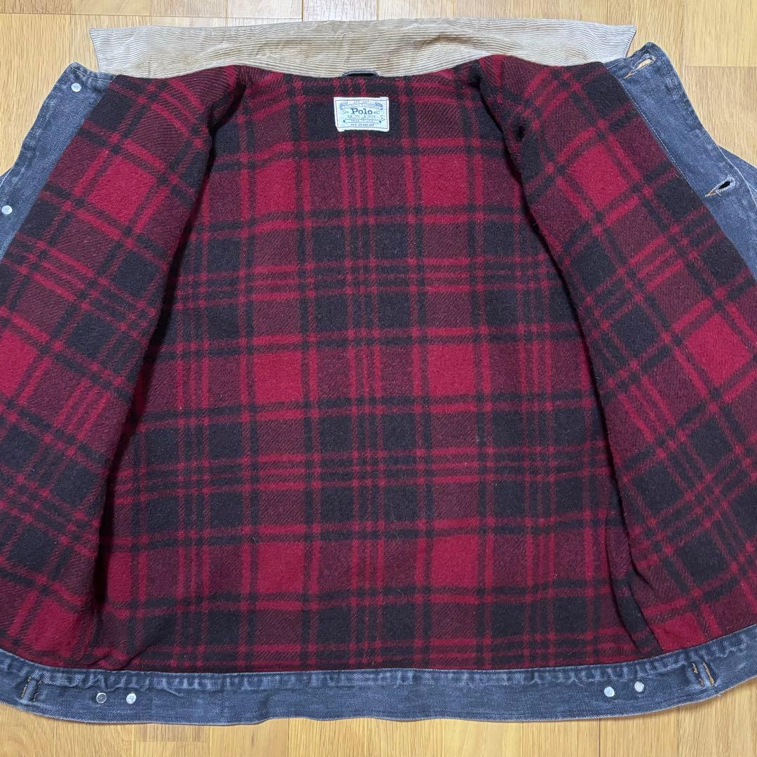 カニエ・ウェスト着用モデル　ビンテージ　ラルフローレン　ブラックデニムジャケット