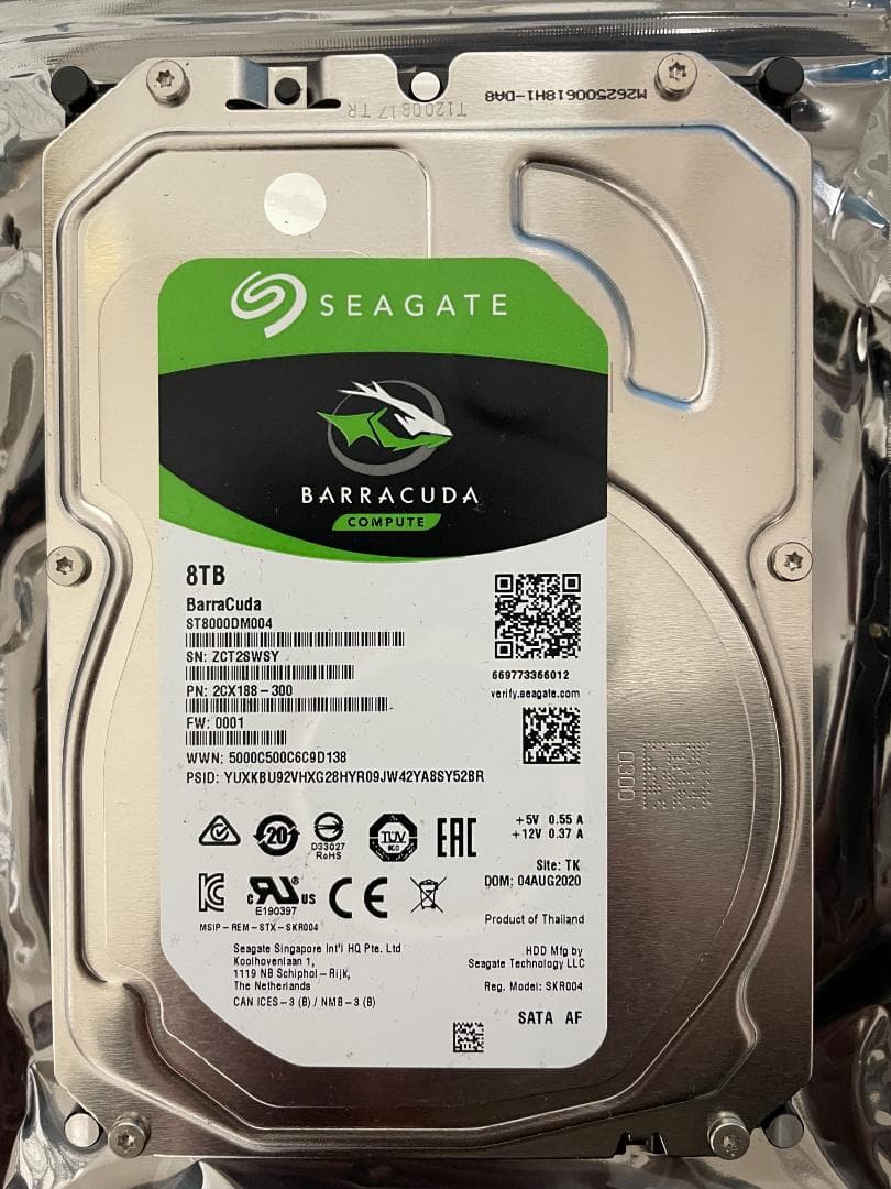 Seagate 8.0TB 内蔵HDD ST8000DM004