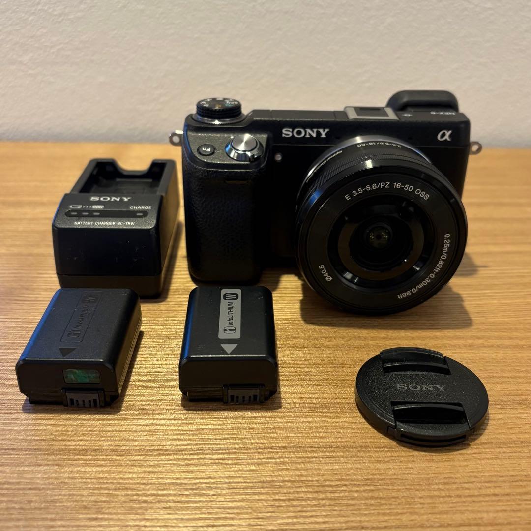 【極美品】ソニーミラーレス SONY NEX-6 ズームレンズキット 充電器